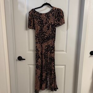 Leopard Print Midi Dress
